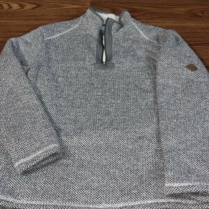 Orvis Brighton 1/4 Zip Sherpa Fleece Sweater Jacket Gray Men’s Size Large